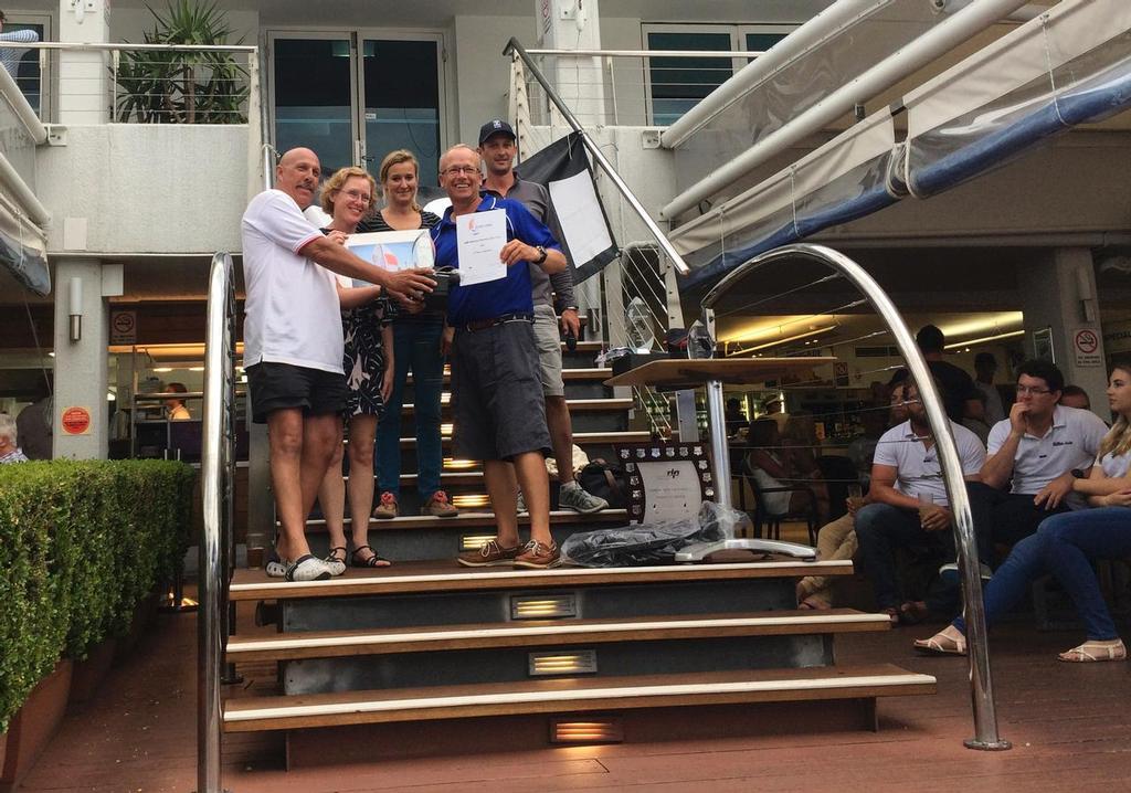 Jedi with prizes - Australian Sports Boat Association 2015 National Titles © Beth Morley - Sport Sailing Photography http://www.sportsailingphotography.com